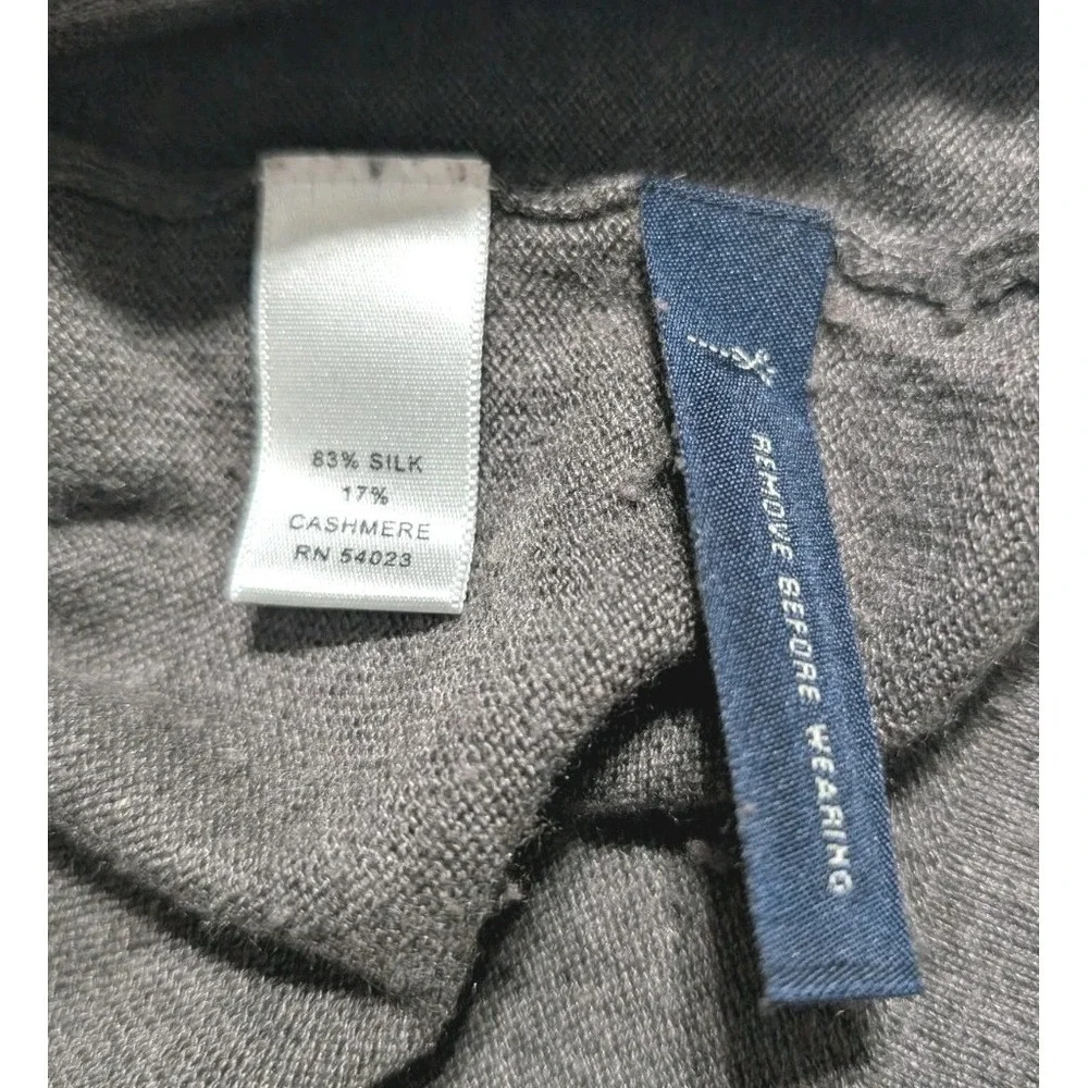 Banana Republic Mens M Silk Cashmere V-Neck Sweater Brown Fine Knit‎ Luxury